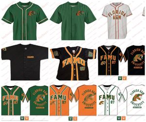 Florida A M University FAMU Homens Mulheres Juventude Jerseys de Beisebol Qualquer Nome e Número Costura Dupla