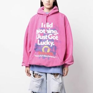 Designer Hoodies Herrkvinnor Lucky Loose Hoodie Designers Vintage Sweaters Fashion Sweatshirts 2 Färg Vinterkläder Pinkwing-12 CXD9205