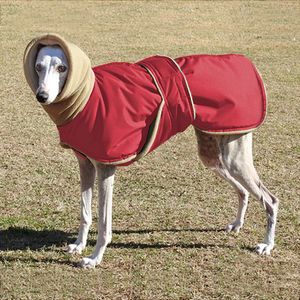 犬のアパレルスーパーウォームの厚い犬の服を防水犬コートジャケットミディアムラージ犬グレイハウンドウルフハウンドシェパード衣類230919