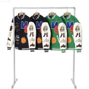 Gaojie Fashion Brand Embroidered American Baseball Jacket Vintage Coatzob5