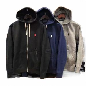 Mens Hoodies Sweatshirts Designer Men Sweater Zip Half Hoodie Loose Horse Jackets Polo Mens Clothig Top Asian Storlek XXL 75yi#