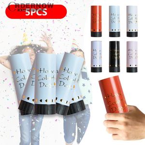 Outros suprimentos de festa de evento 5 pcs mini mão spray canister aniversário decoração de casamento torcido primavera confete canhão fogos de artifício decoração 230919