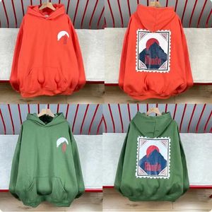 Pulôveres de lã oversized verde laranja com capuz masculino feminino 1 moletom casual de alta qualidade