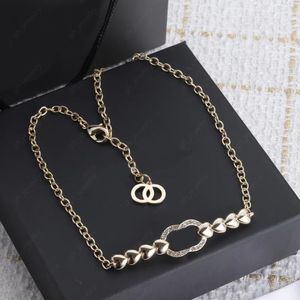 Luxury designer Fashion Necklace Women's Diamond Letter Chokers Necklaces for women's wedding party gift jewelry