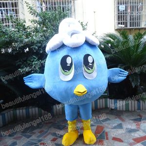 Halloween Blue Bird Mascot Costumes Symulacja Najwyższej jakości Kreskówka Postać Karnawał unisex dla dorosłych strój świąteczny strój