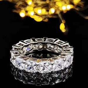 Bandringe Vecalon 8 Stile Lustre Promise Ehering Ring 925 Sterling Silber Diamant Verlobungsringe für Damen Herren Schmuck x0920
