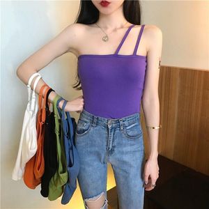 Camisoles Tanks Sexy Dessous Nahtlose BHs für Frauen Schräge Schulter Neckholder Weste Büstenhalter Damenunterwäsche Bralette Crop Top