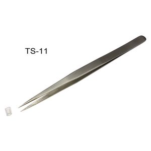 Hohe Qualität 140mm Edelstahl TS11 Pinzette Zange TS-11 Dicke 1,2mm/1,5mm für Telefon Reparatur DIY reparatur Werkzeuge 100 teile/los