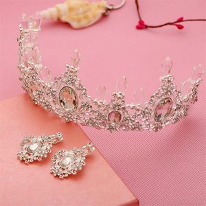 Mode Blumen Kristall NEUE Kristalle Hochzeit Brautschmuck Set Kleid Zubehör 2 Stück Strass Neckless und Ohrringe289Y