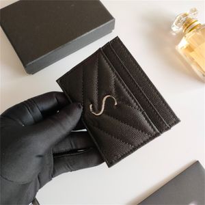 Designer de cartão titular bolsa de luxo mulheres couro estilo frança homens chaveiro moeda de crédito mini carteira saco preto rosa carta de ouro carteiras com caixa