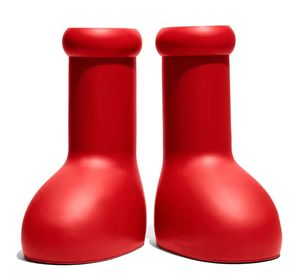 Stiefel Stiefel Big Red High Internet Celebrity Round Toe Ballon Kreative Neuheit Slip on Damen EVA Regen für Männer 230920