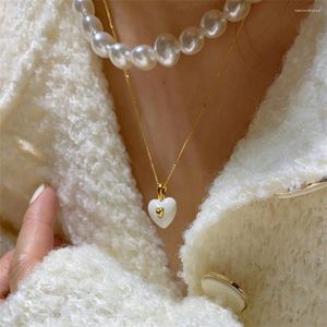 Pendant Necklaces Lightweight Trendy Geometry Heart Charm Necklace Skin-Touch Exquisite For Anniversary