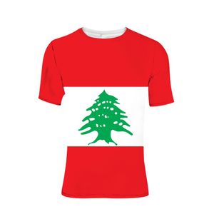 Lübnan T Shirt DIY Özel İsim Numarası LBN T-Shirt Nation Flag Lb Cumhuriyet Arap Arap Lübnanlı Ülke Baskı PO Kıyafetleri2603