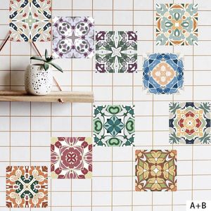 Wallpapers Cross-border Bathroom Kitchen DIY Splicing Creative Stickers Amazon Waterproof European Retro Tile