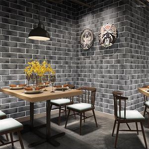 Wallpapers Wellyu Retro Blue Brick Antique Pattern Wallpaper Clothing Store Restaurant Industrial Wind Barber Shop Wall Paper