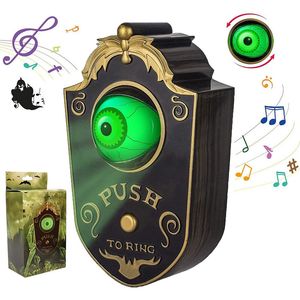 Other Event Party Supplies Halloween One Eyed Doorbell Eyeball with Sound Lights Haunted Decorations Horror Props Ghost House Trick Ornaments 230919