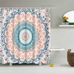 Shower Curtains Bohemia Geometric Blue Sky Moon Frabic Waterproof Polyester Curtain Bathroom Bath Screen with 12 Hooks 230919