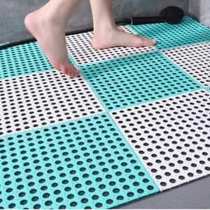 Bath Mats Non slip Mat Waterproof Rug Bathroom Carpet Anti Slip Suction Feet Massage Cushion Pad Toilet Splicing Floor Shower 230919