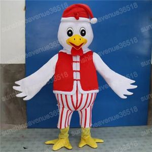 Halloween Red Hat Chicken Mascot Costume High Quality Cartoon theme character Carnival Unisex Adults Size Christmas Birthday Party Fancy Outfit