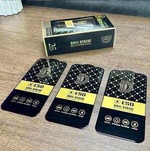 ESD Anti-Static Temeled Glass Full Cover Screen Protector Film for iPhone 15 Pro Max 14 Plus 13 Mini 12 11 XS XR X 8 SE