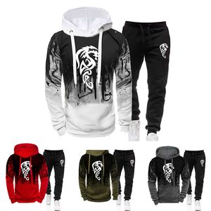 Men's Tracksuits Style Men's set Long Sleeve Different Color Hoodie with Black Sweatpant Designer Sportsware Casual Style Tracksuit S-4XL 230920