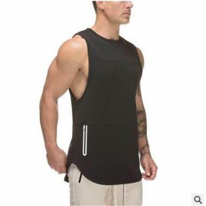 Ny trend Mens ärmlösa tank tops Summer Print Male Vest for Mentes Gyms Bodybuilding Underhirt Fitness Clothing218f