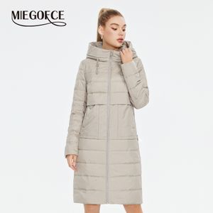 Women's Down Parkas MIEGOFCE Spring Autumn Women's Long Coat Long Sleeve Quilted Female Solid Color Jacket Windproof Hooded Parka C23609 230919