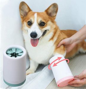 Ropa para perros Pet Foot Clean Cup Gel de sílice No daña para perros Herramienta de limpieza Cepillo de lavado de plástico Accesorios para lavadoras