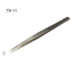 Haute qualité 140mm en acier inoxydable TS11 pince à épiler TS-11 épaisseur 1.2mm/1.5mm pour la réparation de téléphone outils de réparation de bricolage 1500 pièces/lot