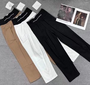Women's Pants 2023 Luxury Spring And Summer Simple Casual Elastic High Quality Printing Straight Side Zipper Radish Y2K