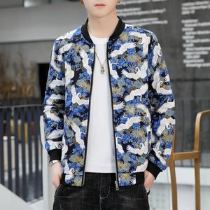 Mäns jackor Autumn Chaqueta Hombre Cotton Men's Flower Jacket Plus Fat Large Size Coat Jaqueta Masculino Mens 2023 Bomber Men