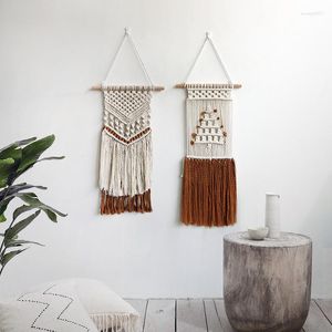 Tapestries Bohemian Art Wall Hanging Macrame Tapestry Handmade Cotton Rope For Dorm Room Decor Bedroom Headboard Decoration