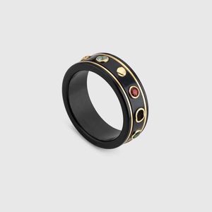 Neuer Stil, modischer Stil, Schwarz-Weiß-Keramik-Clusterringe, Bague-Anillos für Männer und Frauen, Verlobung, Hochzeit, Paar, Schmuck, Liebhaber-Geschenk