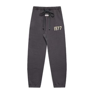 Sweatpant Hoodie Pants 1977 Men Womens Loose Ware Cargo Black Pants Pantoufle 100% högkvalitativ tjock bomullsbyxor Big Size Us Size S M L XL 2XL 3XL