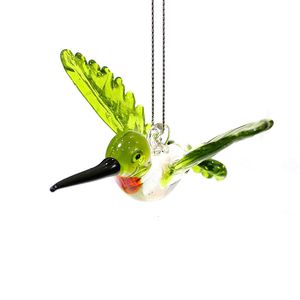 Dekorativa föremål Figurer Murano Glass Hummingbird Figuren Pendant Handgjorda söt Bird Small Staty Prydnad Hem Outdoor Garden 230920