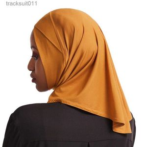 Capa feminina de algodão modal muçulmano muçulmano árabe cachecol mini longo hijab bonés l23092