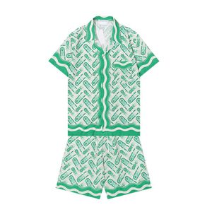 Casablanc-s 22SS Designer koszule masao san print męskie koszulka damska luźna jedwabna koszula Luksusowa koszulka Highqualit335o
