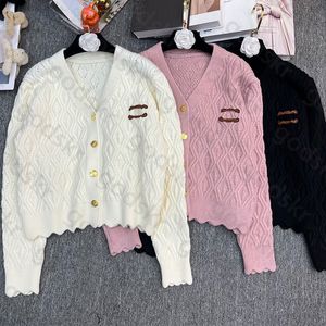 Argyle tryck lös Cardigan Women Fashion Märke V Neck stickad tröja Jacka Lång ärm Varma toppar