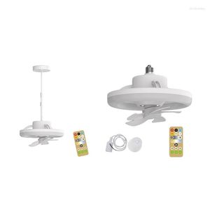 Ceiling Fan With Lighting Lamp E27 Base Remote Control For Bedroom Living Home Silent