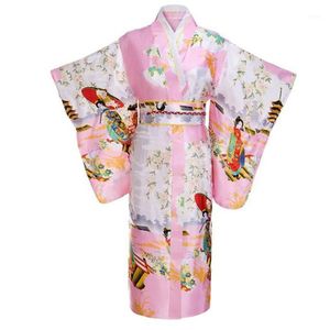 Japanischer traditioneller Yukata Kimono mit Obi Vintage Damen Abendkleid Geisha Kimono Vintage Damen Bühnenshow Kostüm Cosplay1275N