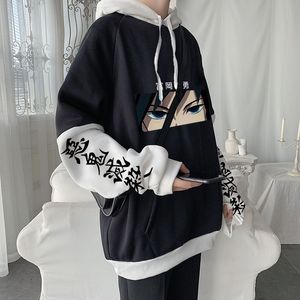 Herrtröjor tröjor 2023 japansk anime demon slayer harajuku casual tröjor kawaii manga tomioka giyuu ögon unisex lapptäcke 230920