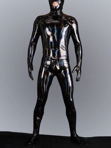 Cosplay Man Maid Lateks Amonyak Catsuit PVC Erkekler Kostümler Kulübü Zentai Yüksek Elastik Parlak Tam Vücut Bodysuit Shapewear En Seksi Erkek