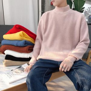 Men's Jackets 2023 Winter Men's In Warm Pullover Casual Cashmere Sweater Brand Turtleneck Fashion Trend Woolen Knitting Multicolor Coats