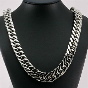 New Style Cool Men Jewelry 15 mm 24 '' Ogromna duża stal nierdzewna ciężka grube krawężnik łańcuch naszyjnika do świątecznych wakacji246w