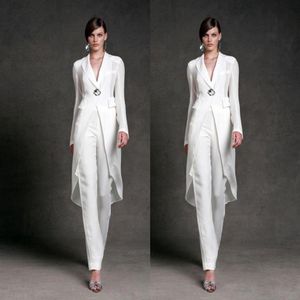 Elegante madre di abiti da sposa con giacca per matrimonio scollo a V abito formale da madre manica lunga perline formale ballo di fine anno Dr277q