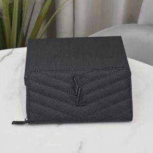 Luksusowa torebka duża projektant karty Klapa Zippy Portefeuille for Ladies Casual Classic Envelope Portafogli Modna torba Women Purse Long XB064