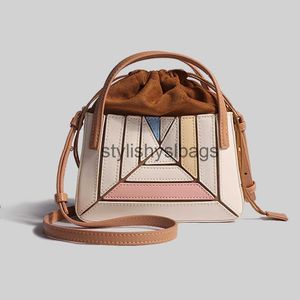 Shoulder Bags 2023 Spring Summer Crossbody Shoulder Designer Women's Tote Square Bag Spliced Handbag For Girl Free19stylishyslbags