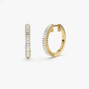 Серьги-кольца Firstmadam из 14-каратного золота Vvs с муассанитом и бриллиантами, серьги-кольца с полупаве и бриллиантами