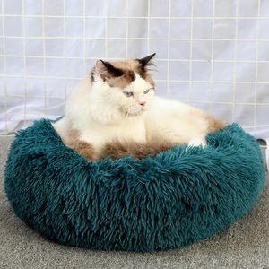 Cuccia Super Soft Pet Dog Beds Casa Canile Divano Rotondo Gatto Inverno Caldo Sacco A Pelo Lungo Cucciolo di Peluche Cuscino Zerbino per Labrador