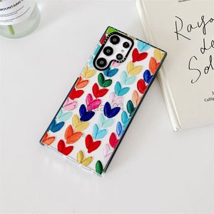 Obudowy telefonu komórkowego odporna na wstrząsy iPhone 14 13 12 11 Pro x xs Max 7 8 14 Plus Multicolour Love Heart Soft TPU Wyczyść tylna okładka 230920